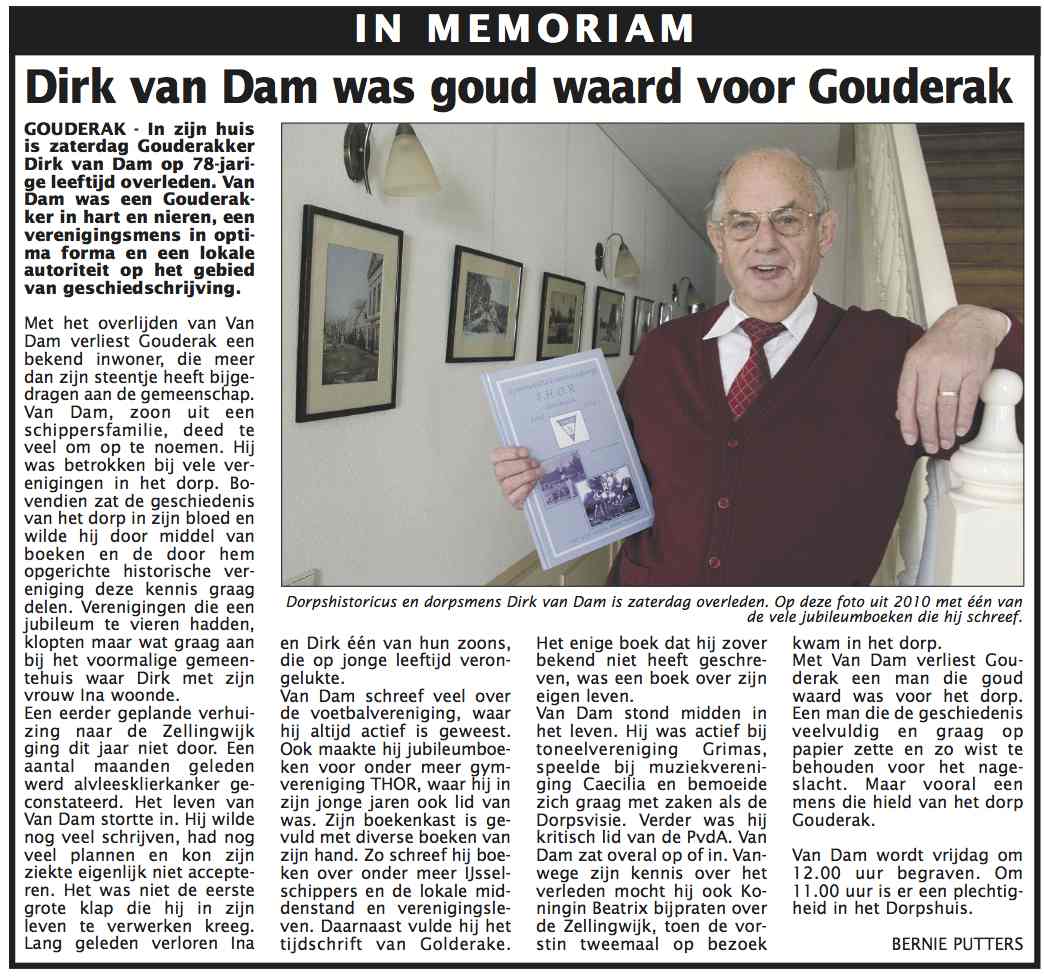 Lees meer over het artikel In Memoriam: Dirk van Dam