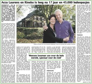 Lees meer over het artikel Accu Laurens en Rineke is leeg, na 17 jaar en 45.000 ledenpasjes…